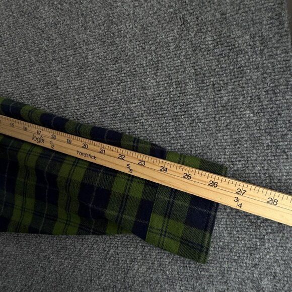 NWT Roundtree & Yorke THICK Flannel Button Up XLT Tall Green Plaid Heavyweight - Picture 16 of 16